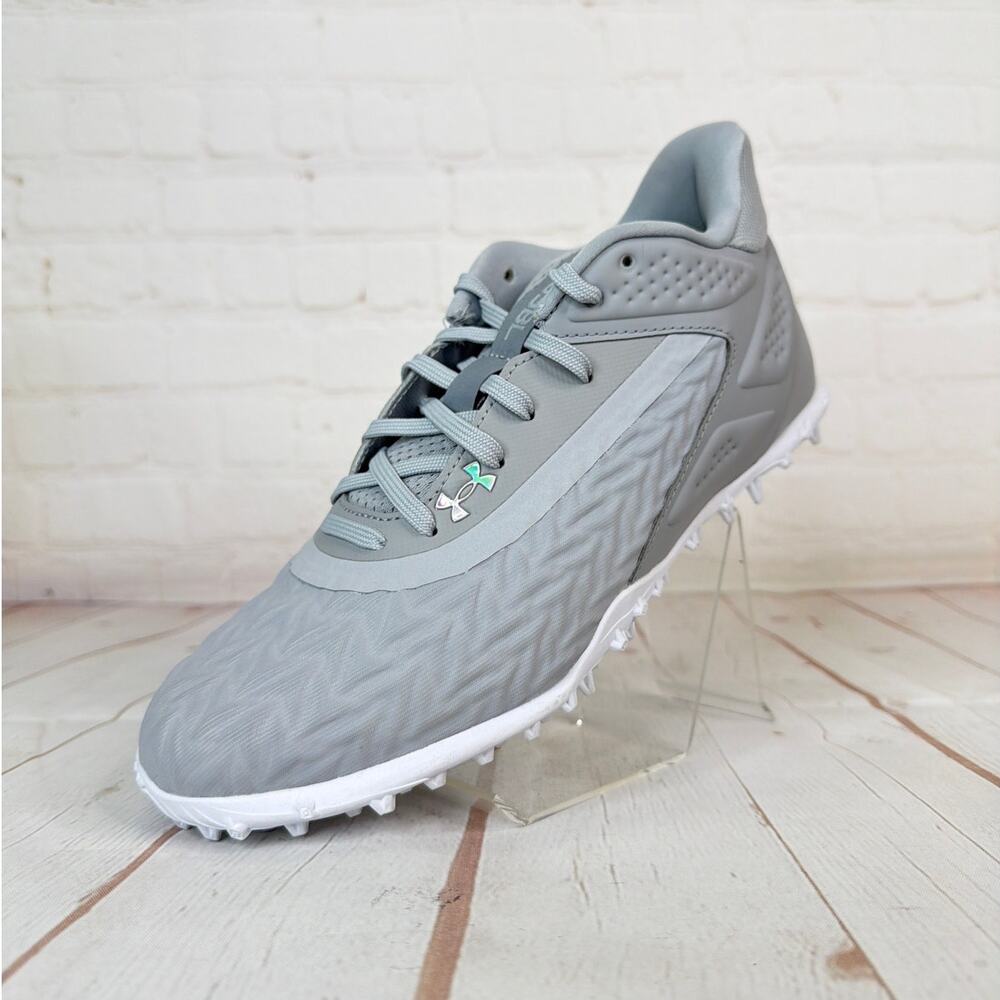 Under Armour UA Yard Turf 3.0 Baseball Gray Shoes Size 7 3027448-102 - Picture 3 of 10